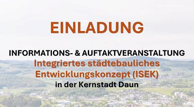 Einladung ISEK Stadt Daun